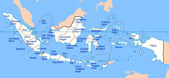Peta Lokasi Provinsi Indonesia
